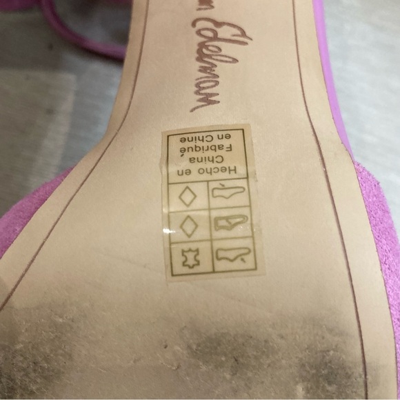 SAM EDELMAN Sz 8.5 Pink Leather Upper Strappy Buckle Closure Heeled Sandals NWOT - Picture 16 of 16